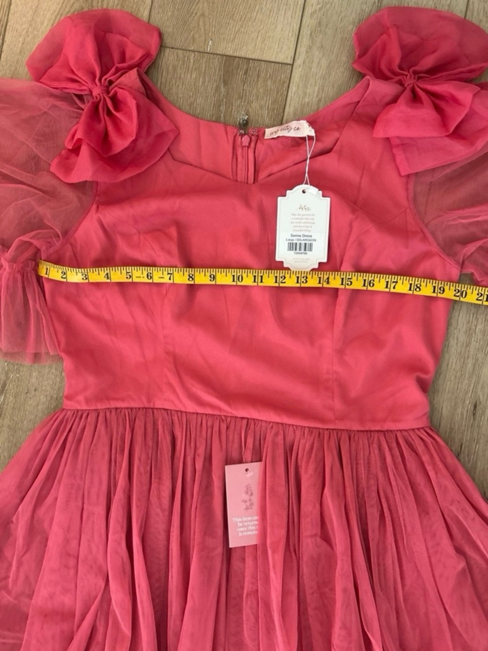 Ivy Citi co. Serine Dress, Size L, Color like Salmon or Pink, New With Tag. - Picture 6 of 12